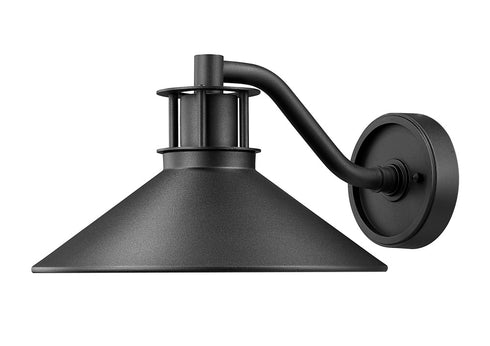 Z-Lite RLM 1 Light Outdoor Wall Light in Sand Black Finish Model: 5022M-BK