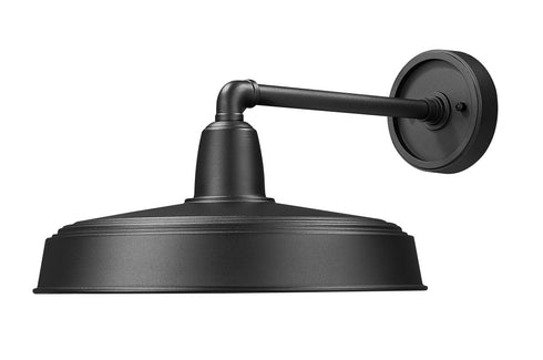 Z-Lite RLM 1 Light Outdoor Wall Light in Sand Black Finish Model: 5025B-BK