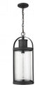 Z-Lite Roundhouse 1 Light Outdoor Chain Mount Ceiling Fixture in Black Finish Model: 569CHB-BK