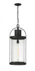 Z-Lite Roundhouse 1 Light Outdoor Chain Mount Ceiling Fixture in Black Finish Model: 569CHXL-BK