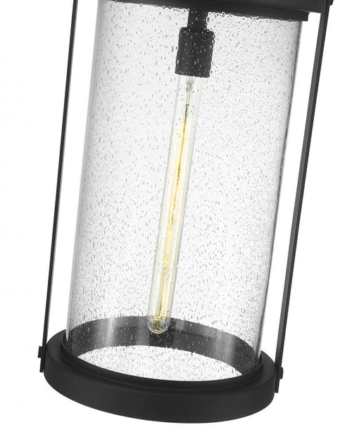 Z-Lite Roundhouse 1 Light Outdoor Chain Mount Ceiling Fixture in Black Finish Model: 569CHXL-BK