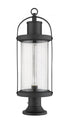 Z-Lite Roundhouse 1 Light Outdoor Pier Mounted Fixture in Black Finish Model: 569PHB-553PM-BK