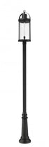 Z-Lite Roundhouse 1 Light Outdoor Post Mounted Fixture in Black Finish Model: 569PHXL-511P-BK