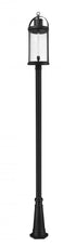 Z-Lite Roundhouse 1 Light Outdoor Post Mounted Fixture in Black Finish Model: 569PHXL-519P-BK