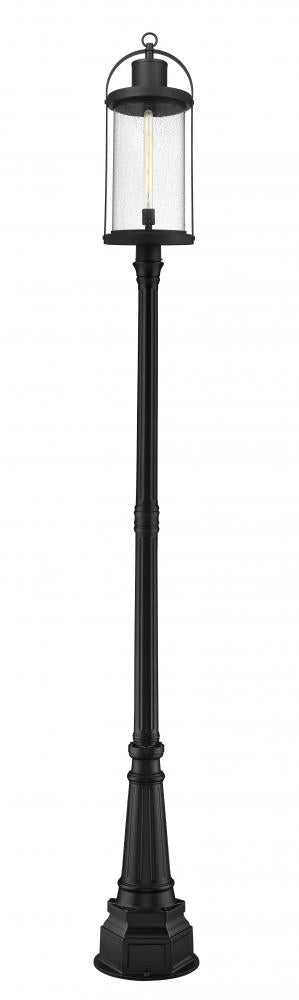 Z-Lite Roundhouse 1 Light Outdoor Post Mounted Fixture in Black Finish Model: 569PHXL-564P-BK