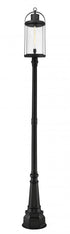 Z-Lite Roundhouse 1 Light Outdoor Post Mounted Fixture in Black Finish Model: 569PHXL-564P-BK