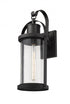 Z-Lite Roundhouse 1 Light Outdoor Wall Light in Black Finish Model: 569B-BK