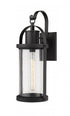 Z-Lite Roundhouse 1 Light Outdoor Wall Light in Black Finish Model: 569B-BK