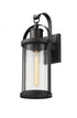 Z-Lite Roundhouse 1 Light Outdoor Wall Light in Black Finish Model: 569M-BK