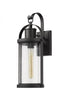 Z-Lite Roundhouse 1 Light Outdoor Wall Light in Black Finish Model: 569M-BK