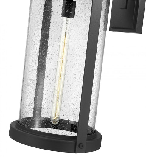 Z-Lite Roundhouse 1 Light Outdoor Wall Light in Black Finish Model: 569XL-BK