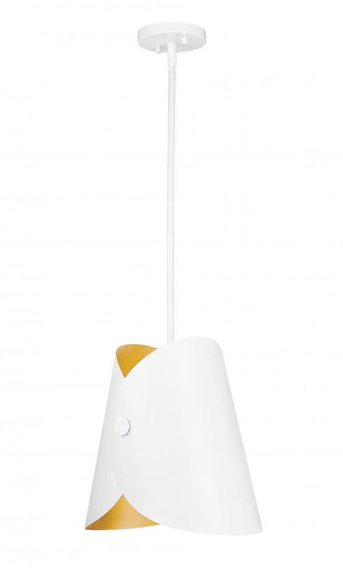 Z-Lite Salone 1 Light Pendant in Matte Black Finish Model: 1951P11-MB