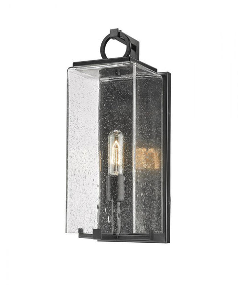 Z-Lite Sana 1 Light Outdoor Wall Light in Black Finish Model: 592M-BK