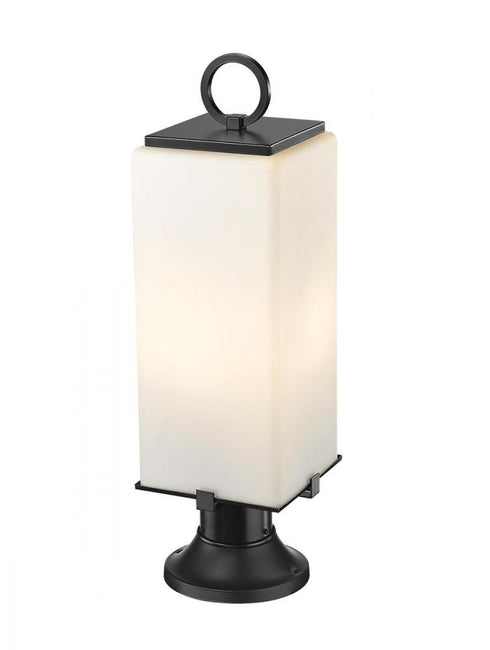 Z-Lite Sana 2 Light Outdoor Pier Mounted Fixture in Black Finish Model: 593PHMR-553PM-BK