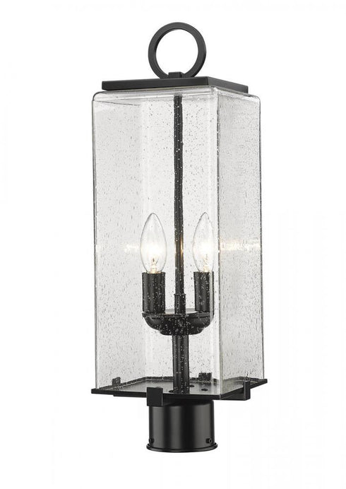 Z-Lite Sana 2 Light Outdoor Post Mount Fixture in Black Finish Model: 592PHMR-BK