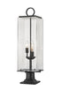 Z-Lite Sana 3 Light Outdoor Pier Mounted Fixture in Black Finish Model: 592PHBR-533PM-BK