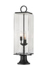 Z-Lite Sana 3 Light Outdoor Pier Mounted Fixture in Black Finish Model: 592PHBR-553PM-BK