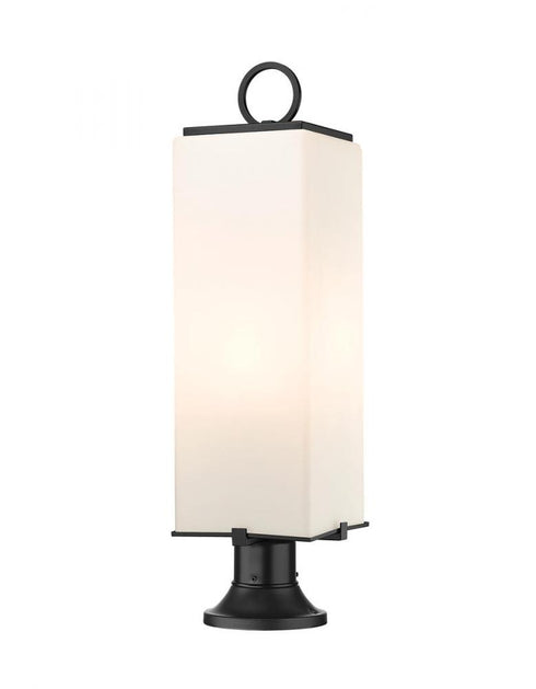 Z-Lite Sana 3 Light Outdoor Pier Mounted Fixture in Black Finish Model: 592PHBR-553PM-BK