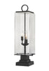 Z-Lite Sana 3 Light Outdoor Pier Mounted Fixture in Black Finish Model: 592PHBS-SQPM-BK