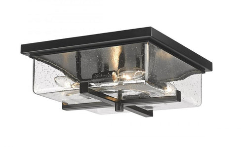 Z-Lite Sana 4 Light Outdoor Flush Mount in Black Finish Model: 592F-BK