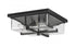 Z-Lite Sana 4 Light Outdoor Flush Mount in Black Finish Model: 592F-BK
