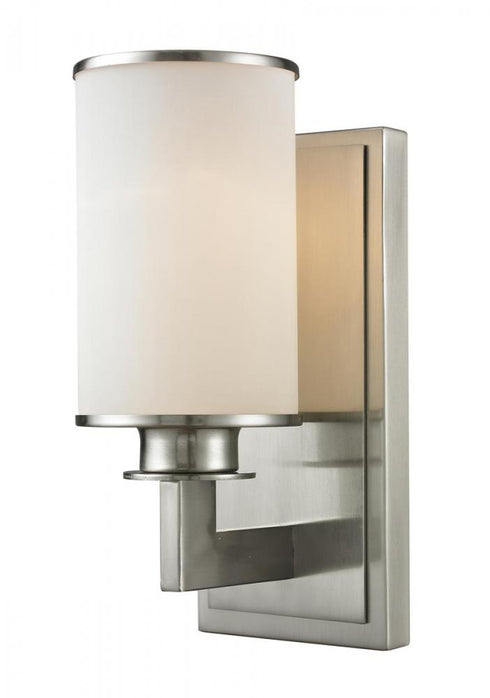 Z-Lite Savannah 1 Light Wall Sconce in Brushed Nickel Finish Model: 412-1S
