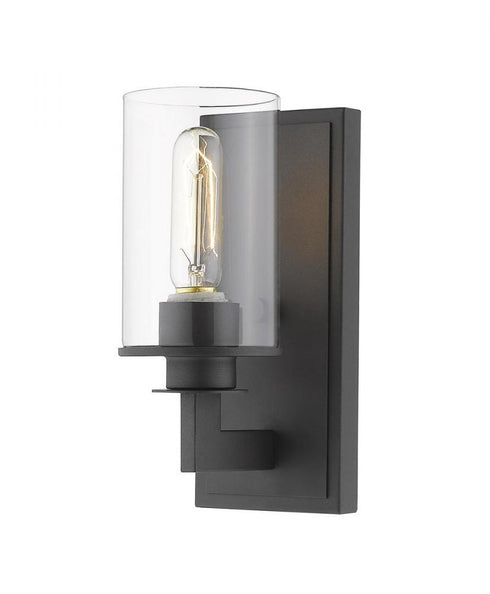 Z-Lite Savannah 1 Light Wall Sconce in Brushed Nickel Finish Model: 412-1S