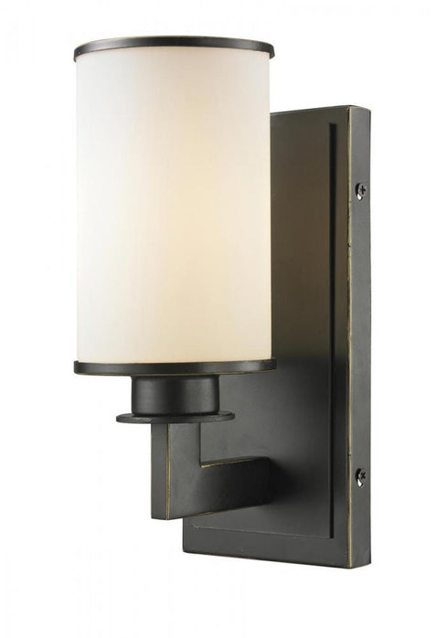 Z-Lite Savannah 1 Light Wall Sconce in Brushed Nickel Finish Model: 412-1S