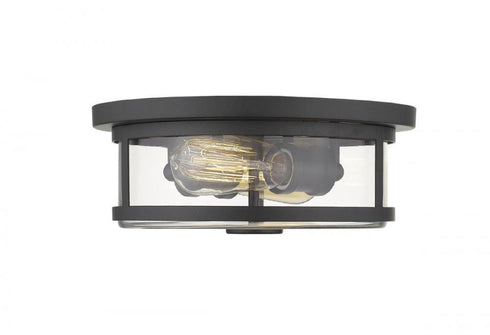 Z-Lite Savannah 2 Light Flush Mount in Brushed Nickel Finish Model: 412F11
