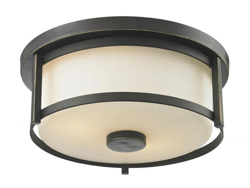 Z-Lite Savannah 2 Light Flush Mount in Brushed Nickel Finish Model: 412F11