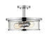 Z-Lite Savannah 2 Light Semi Flush Mount in Brushed Nickel Finish Model: 412SF14