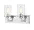 Z-Lite Savannah 2 Light Vanity in Brushed Nickel Finish Model: 412-2V