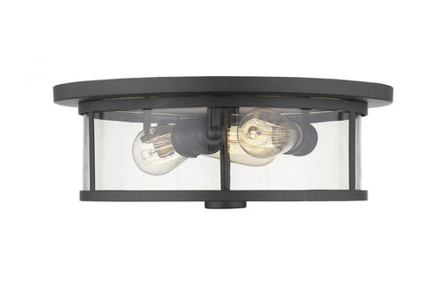 Z-Lite Savannah 3 Light Flush Mount in Brushed Nickel Finish Model: 412F16