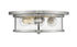 Z-Lite Savannah 3 Light Flush Mount in Brushed Nickel Finish Model: 412F16