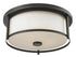Z-Lite Savannah 3 Light Flush Mount in Brushed Nickel Finish Model: 412F16