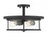 Z-Lite Savannah 3 Light Semi Flush Mount in Brushed Nickel Finish Model: 412SF16