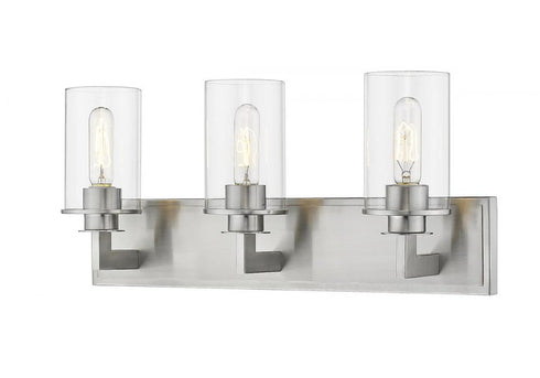 Z-Lite Savannah 3 Light Vanity in Brushed Nickel Finish Model: 462-3V-BN