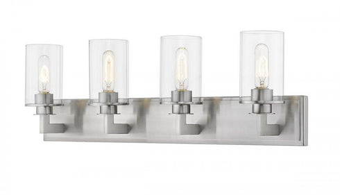 Z-Lite Savannah 4 Light Vanity in Brushed Nickel Finish Model: 412-4V