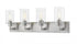 Z-Lite Savannah 4 Light Vanity in Brushed Nickel Finish Model: 412-4V