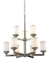 Z-Lite Savannah 9 Light Chandelier in Brushed Nickel Finish Model: 412-9