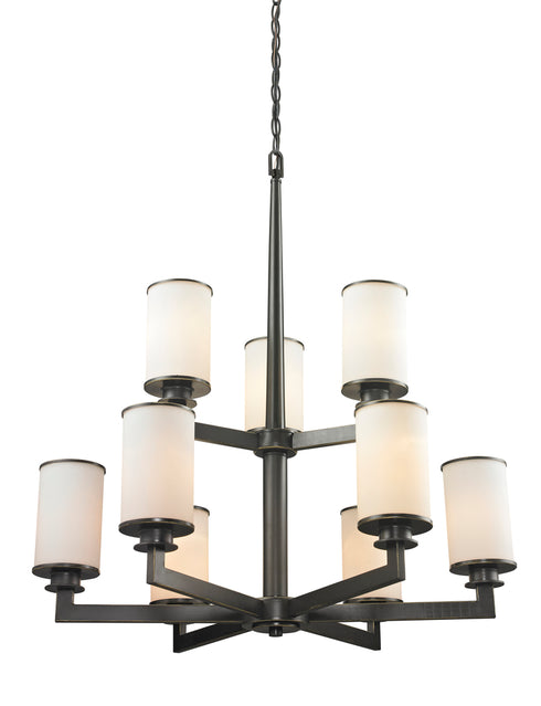 Z-Lite Savannah 9 Light Chandelier in Brushed Nickel Finish Model: 412-9