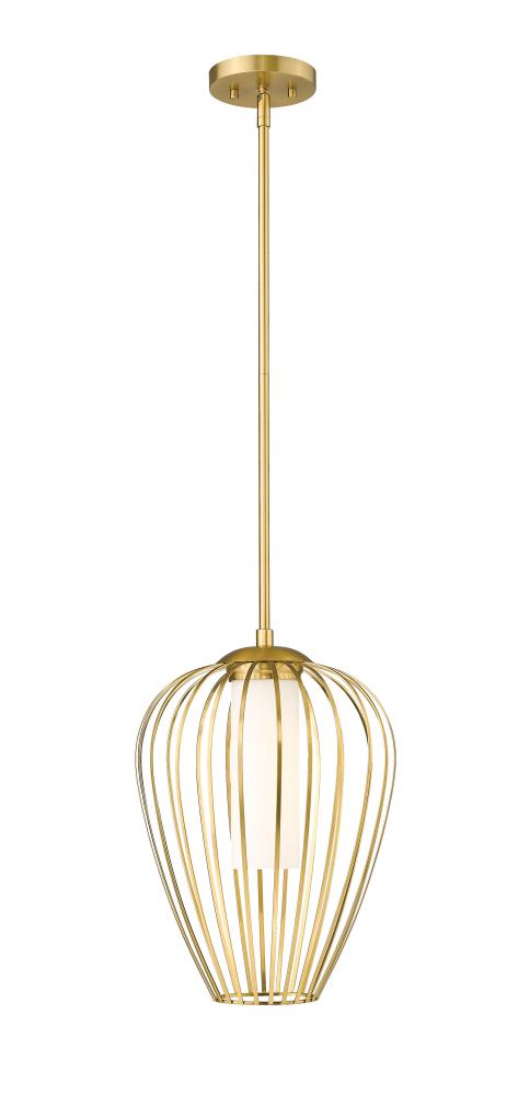 Z-Lite Savanti 1 Light Pendant in Matte Black Finish Model: 7507-12MB