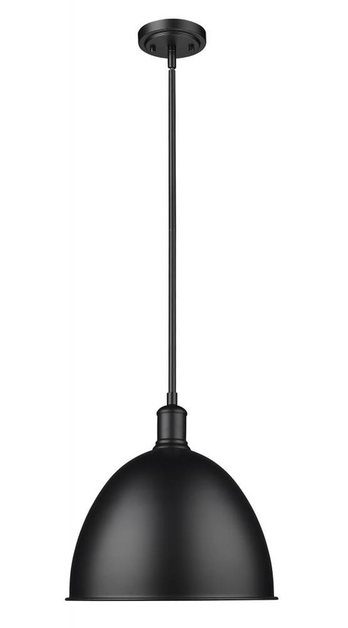 Z-Lite Sawyer 1 Light Pendant in Brushed Nickel Finish Model: 4500P12-BN