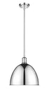 Z-Lite Sawyer 1 Light Pendant in Brushed Nickel Finish Model: 4500P12-BN