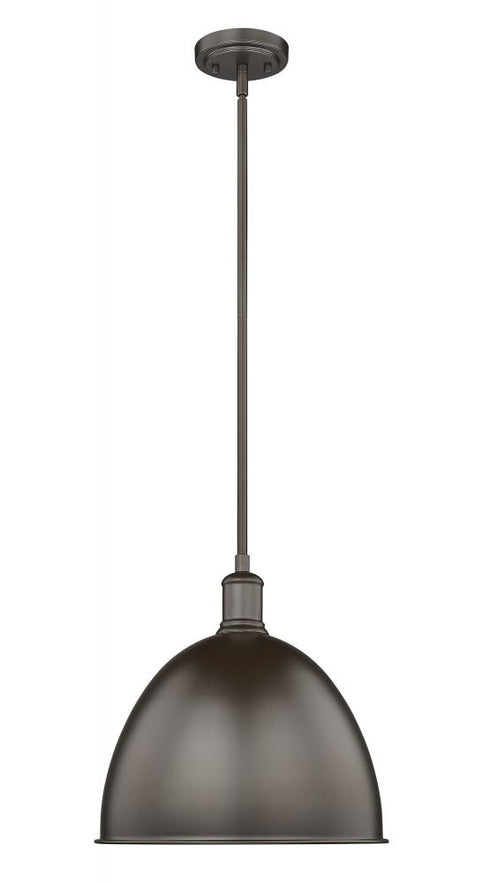 Z-Lite Sawyer 1 Light Pendant in Brushed Nickel Finish Model: 4500P12-BN