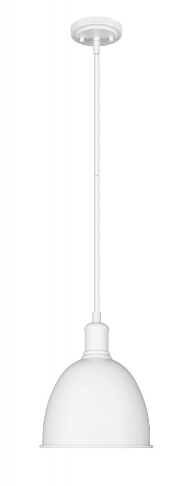 Z-Lite Sawyer 1 Light Pendant in Brushed Nickel Finish Model: 4500P8-BN