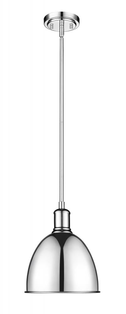 Z-Lite Sawyer 1 Light Pendant in Brushed Nickel Finish Model: 4500P8-BN