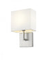 Z-Lite Saxon 1 Light Wall Sconce in Brushed Nickel Finish Model: 815-1S-BN