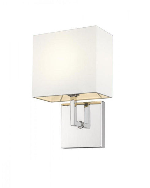 Z-Lite Saxon 1 Light Wall Sconce in Brushed Nickel Finish Model: 815-1S-BN