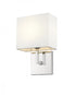 Z-Lite Saxon 1 Light Wall Sconce in Brushed Nickel Finish Model: 815-1S-BN